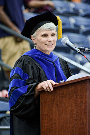 Dr. Kathy Murphy speaking at Graduation