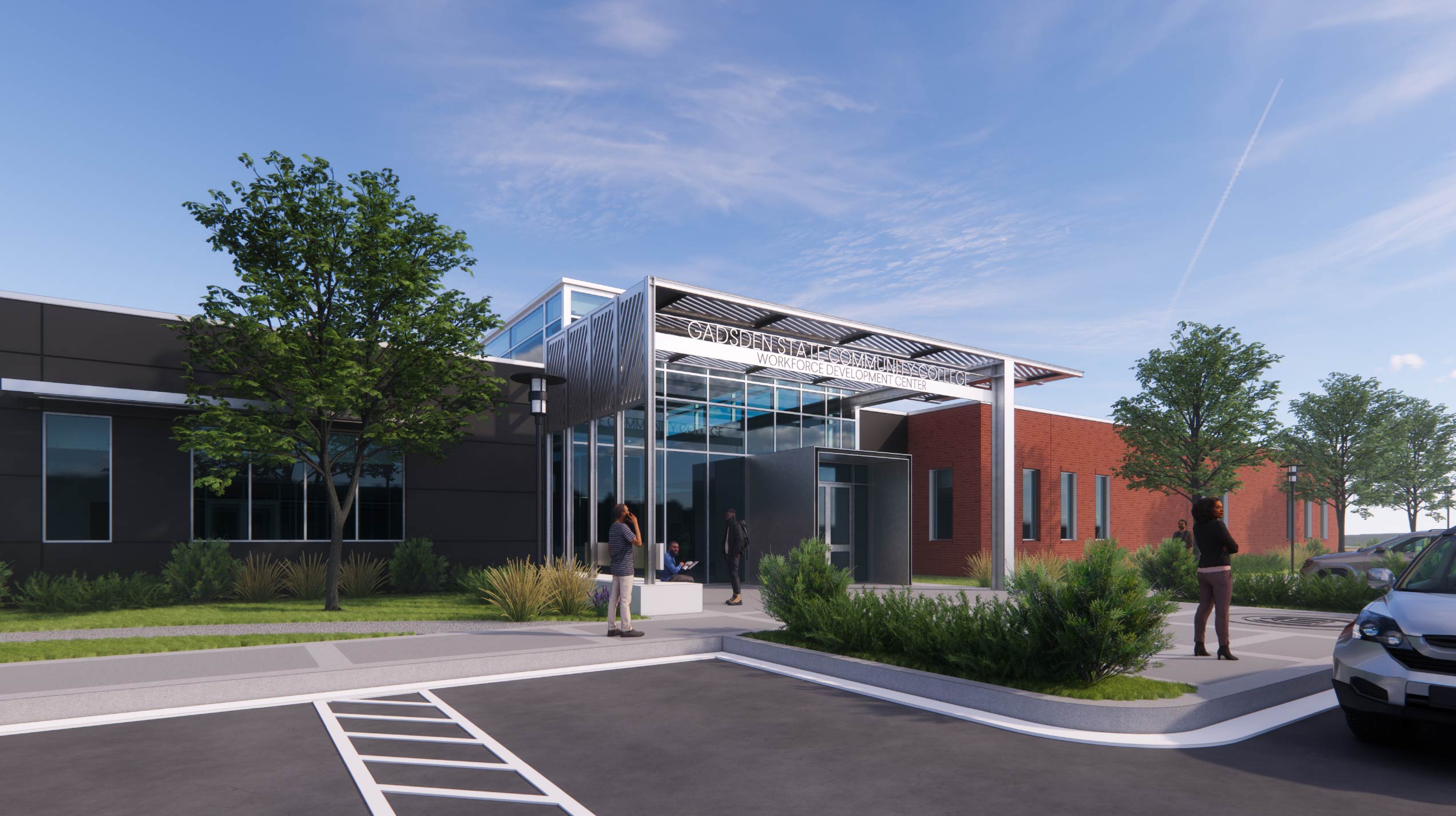 Artistic rendering of the future Advanced Manufacturing and Workforce Skills Training Center