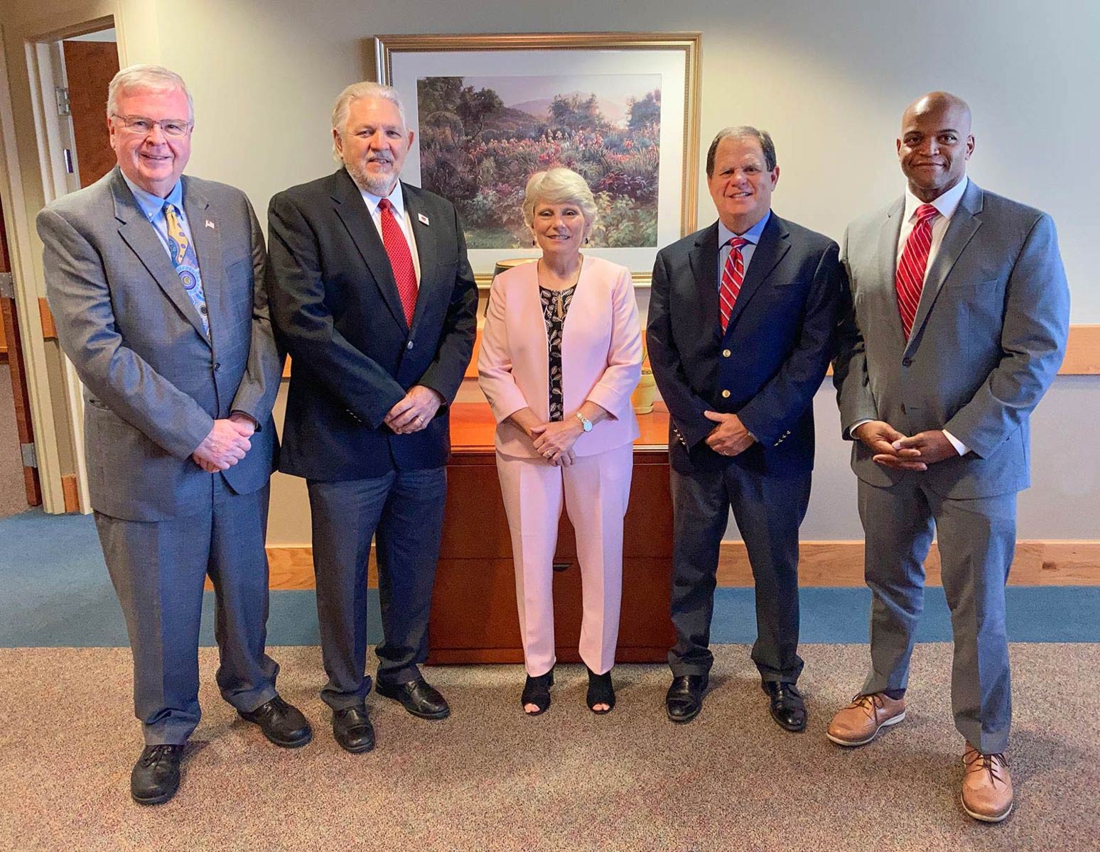 Gadsden State president Dr. Kathy Murphy with Cardinal Foundation past presidents