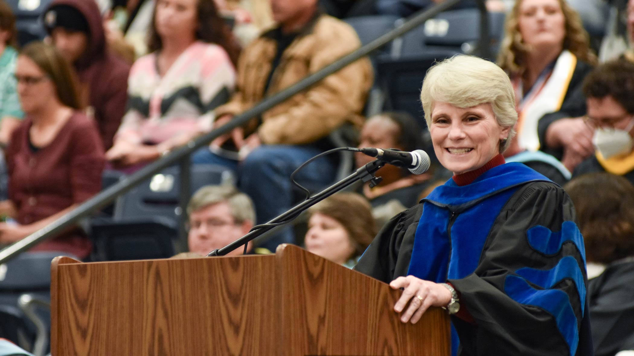 Dr. Kathy Murphy speaking at Fall Commencement 2022