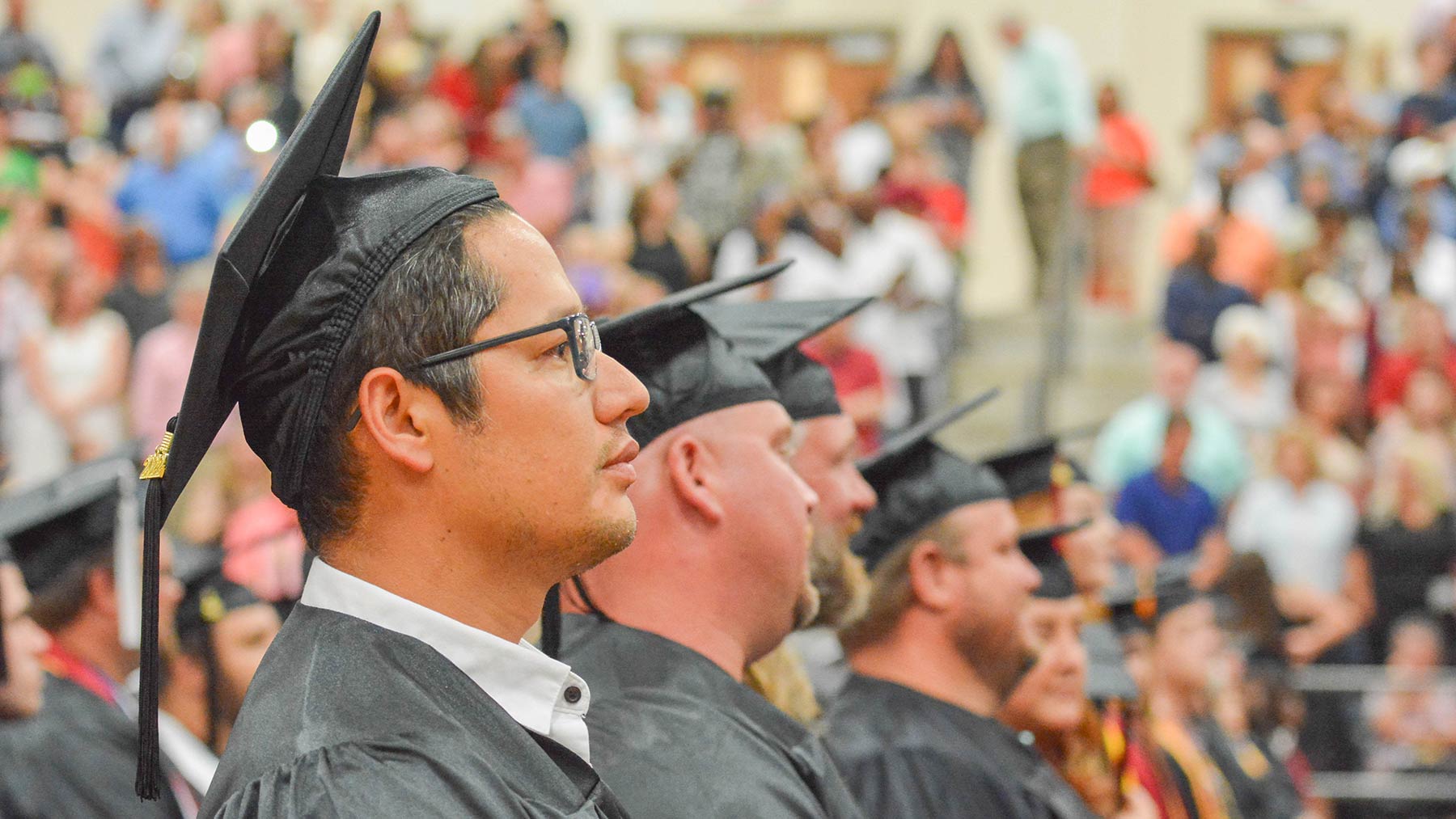 A Gadsden State graduate during the Spring 2022 commencement ceremony